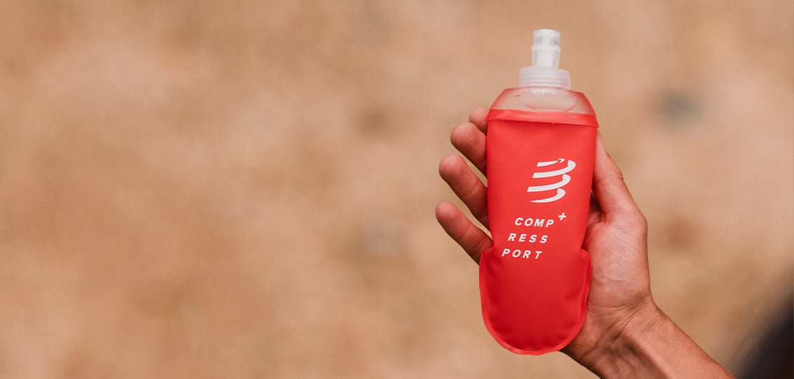 Garrafa de Silicone ErgoFlask Compressport Vermelha - 300ml