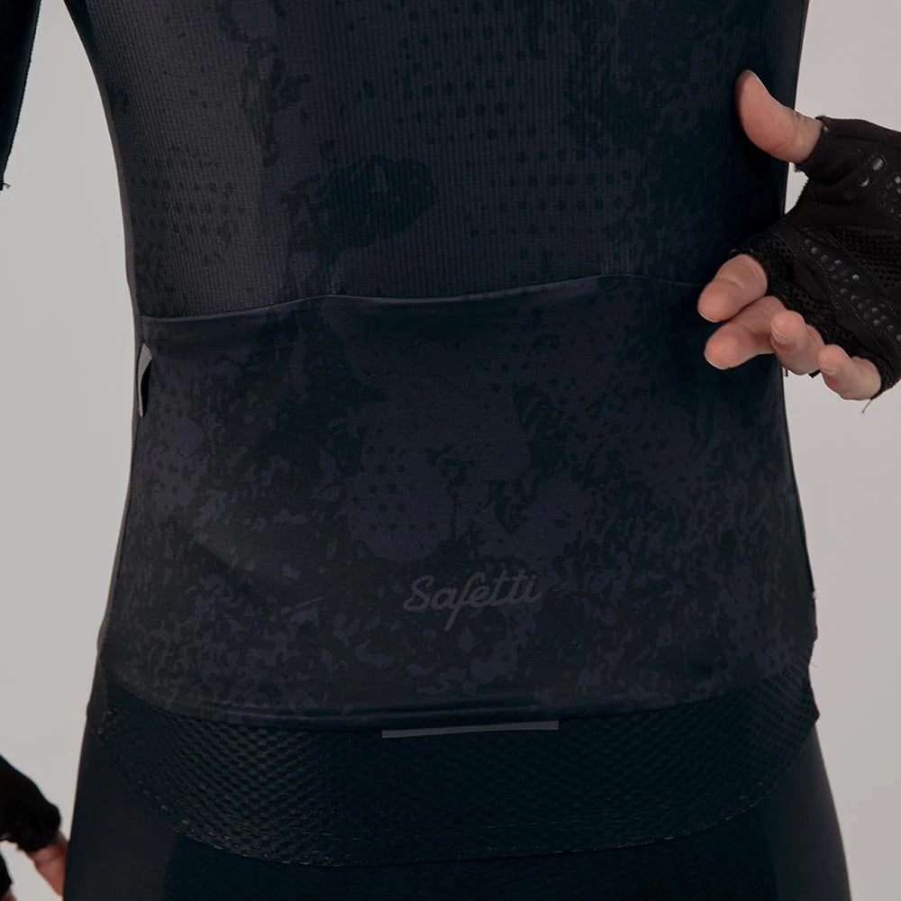 Camisa de ciclismo masc Safetti Essential Black