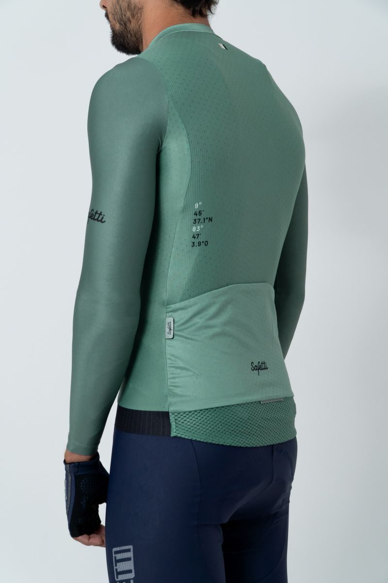 Camisa de ciclismo ML masc Safetti Semplicitá Cadet Blue