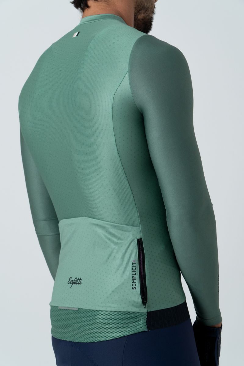 Camisa de ciclismo ML masc Safetti Semplicitá Cadet Blue