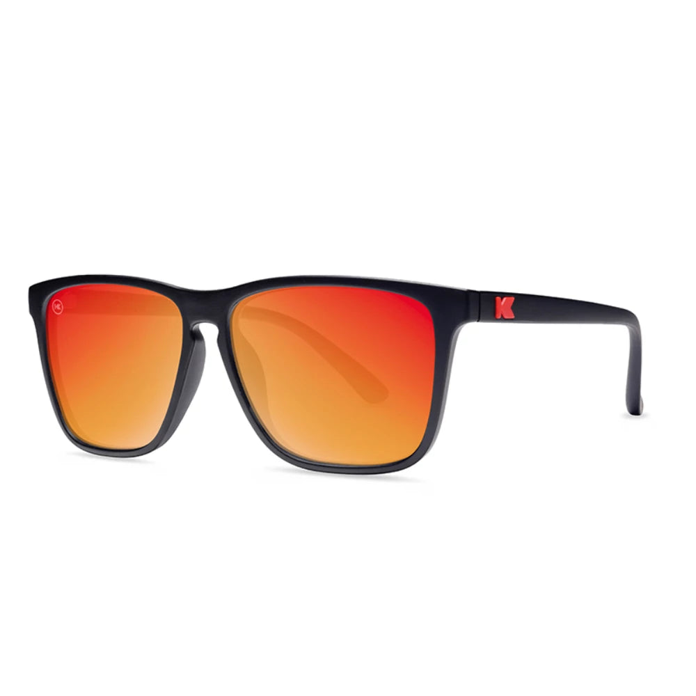 Óculos de Sol Knockaround Fast Lanes - Matte Black / Red Sunset