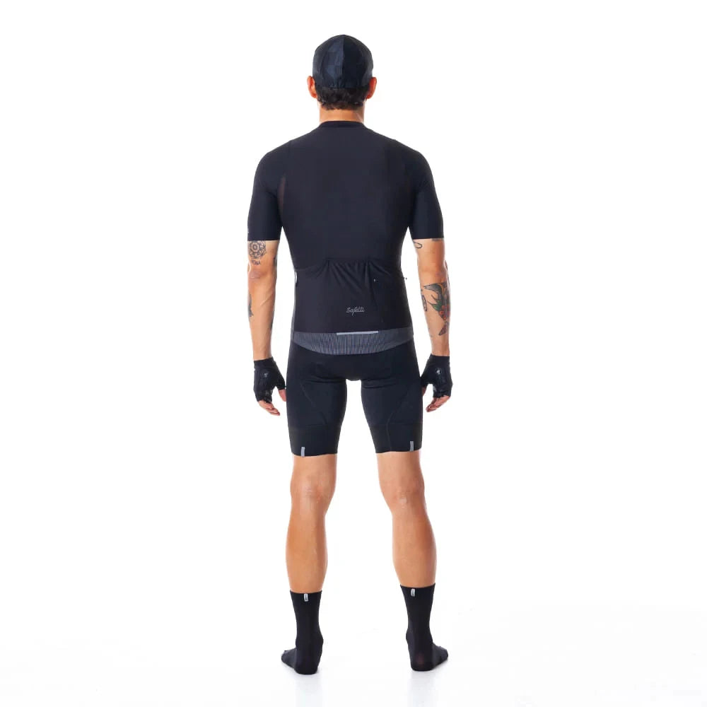 Camisa de ciclismo masc Safetti Verona Nero