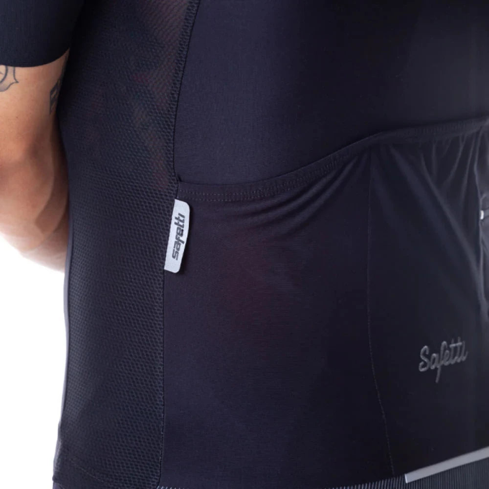 Camisa de ciclismo masc Safetti Verona Nero