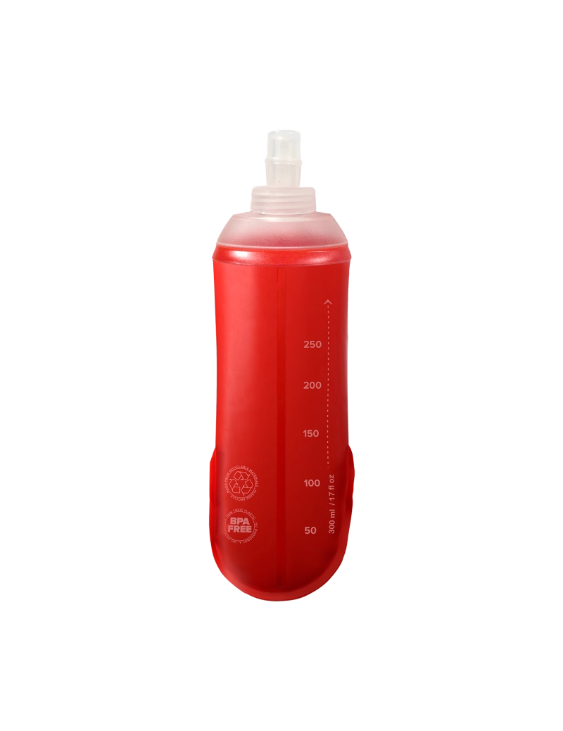 Garrafa de Silicone ErgoFlask Compressport Vermelha - 300ml