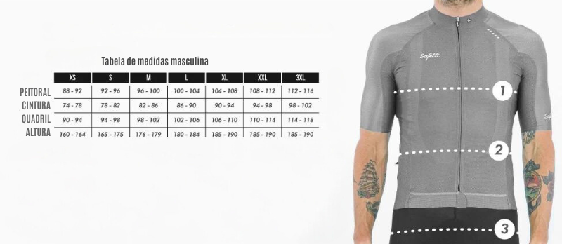 Camisa de ciclismo masc Safetti Semplicitá Azul Polvo