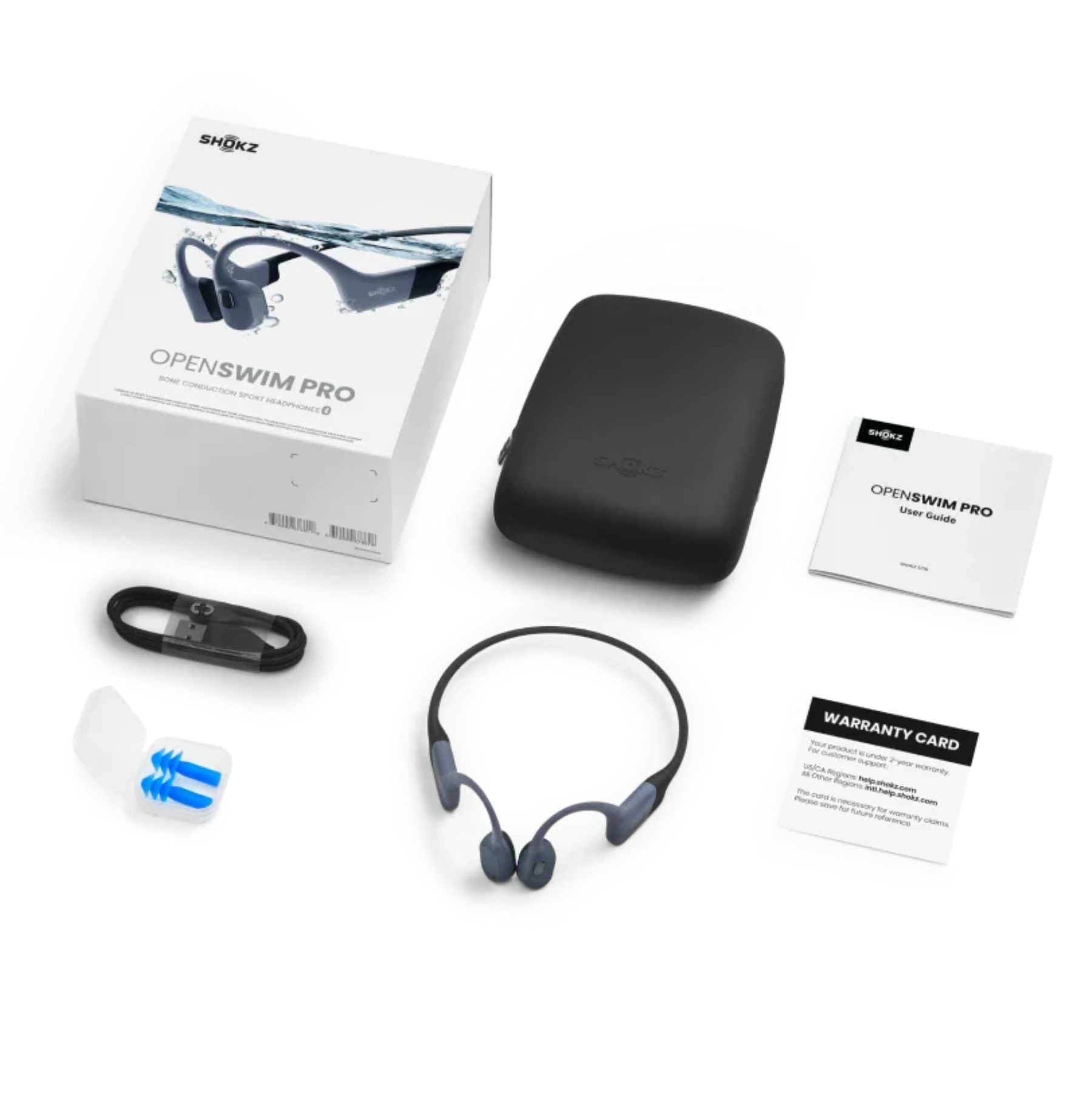Fone de condução óssea Shokz Openswim Pro - Cinza