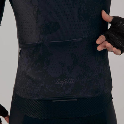 Camisa de ciclismo masc Safetti Essential Black