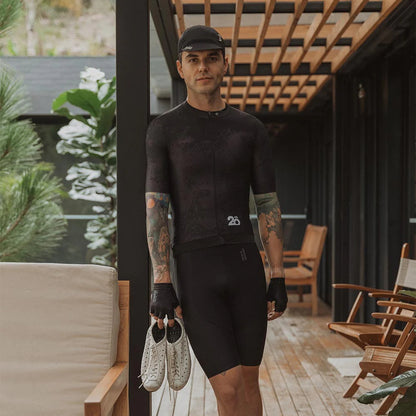 Camisa de ciclismo masc Safetti Essential Black