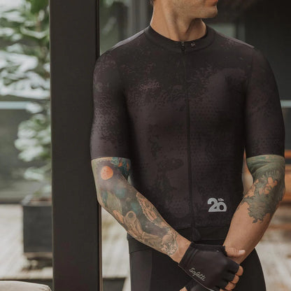 Camisa de ciclismo masc Safetti Essential Black
