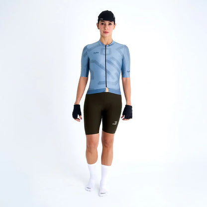 Camisa de ciclismo fem Safetti Engraved Blue