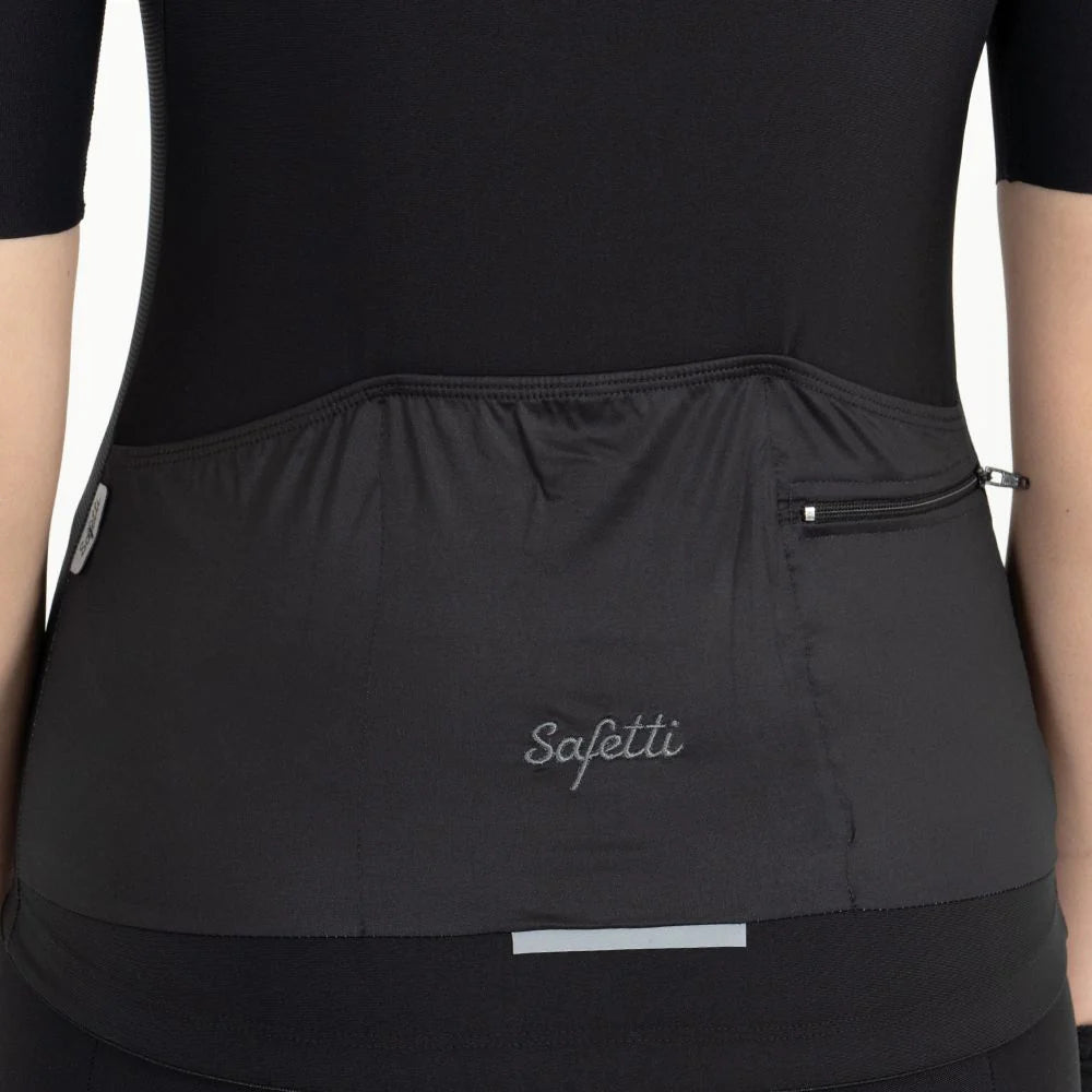 Camisa de ciclismo fem Safetti Verona Nero