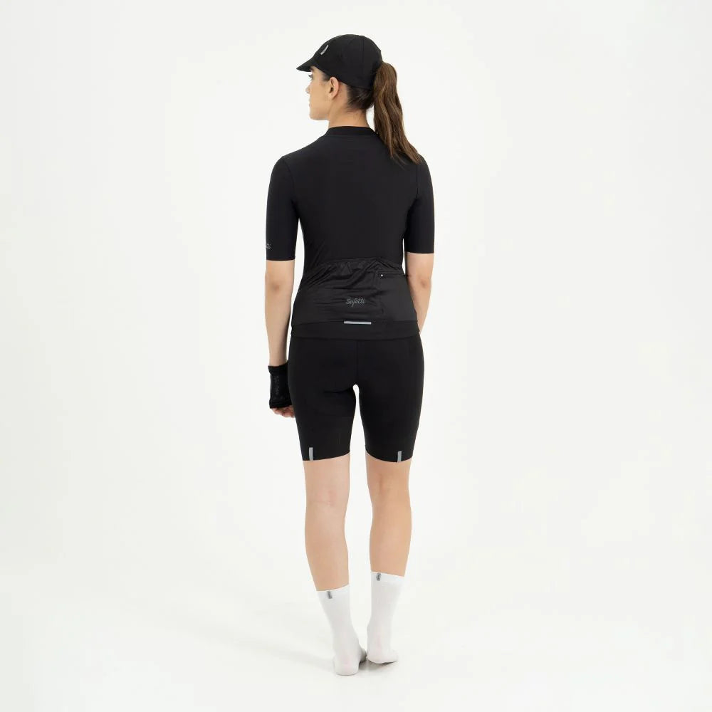 Camisa de ciclismo fem Safetti Verona Nero