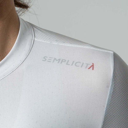 Camisa de ciclismo fem Safetti Semplicitá Snow