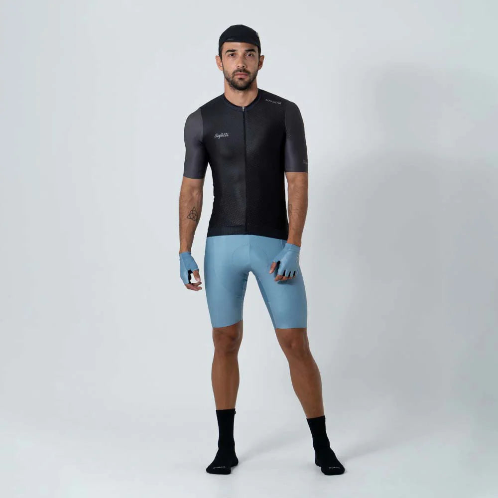 Camisa de ciclismo masc Safetti Semplicitá Nero