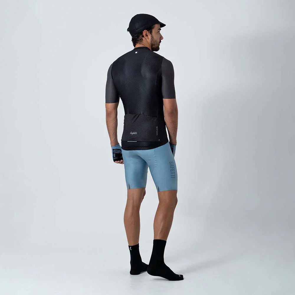 Camisa de ciclismo masc Safetti Semplicitá Nero