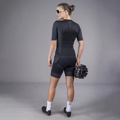 Bermuda Triathlon Woom Carbon Black Feminina