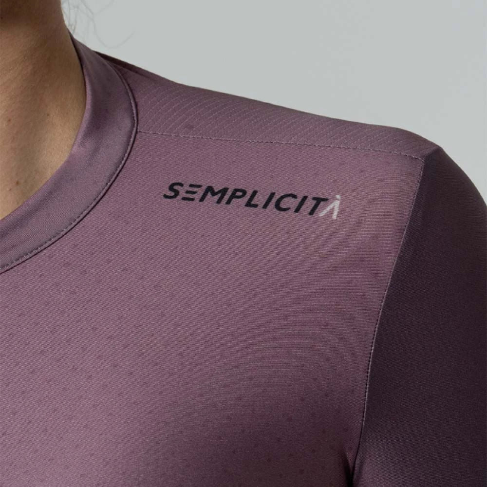 Camisa de ciclismo ML fem Safetti Semplicitá Berrymilk