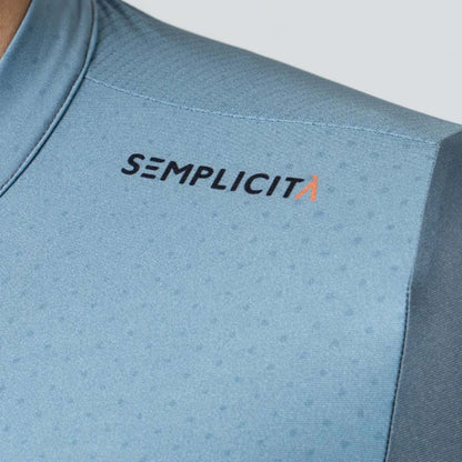 Camisa de ciclismo ML masc Safetti Semplicitá Azul Polvo