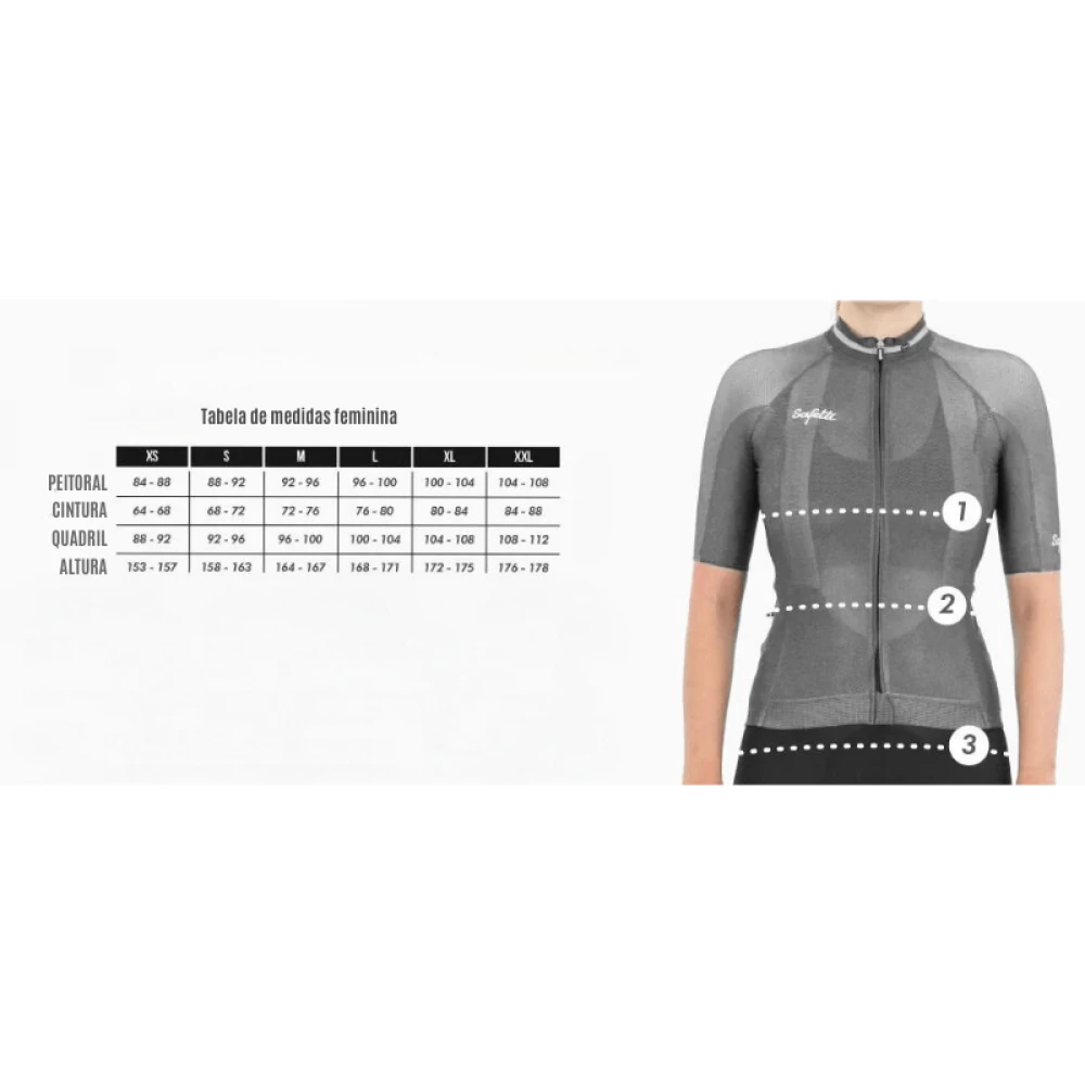 Camisa de ciclismo fem Safetti Semplicitá Avelã