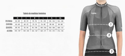 Camisa de ciclismo fem Safetti Engraved Blue