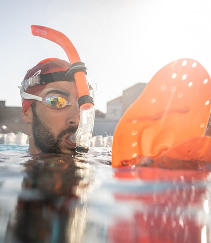 Snorkel frontal para natação Orca - laranja