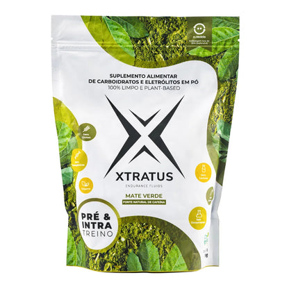 Xtratus Pré e Intratreino em Pó com Carboidratos e Eletrólitos Mate Verde com Cafeína - 1kg