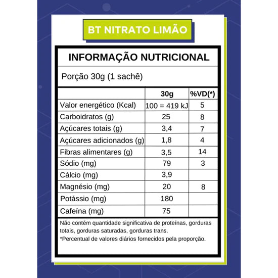 Dobro BT Nitrato Sachê - Limão e Gengibre com Cafeína