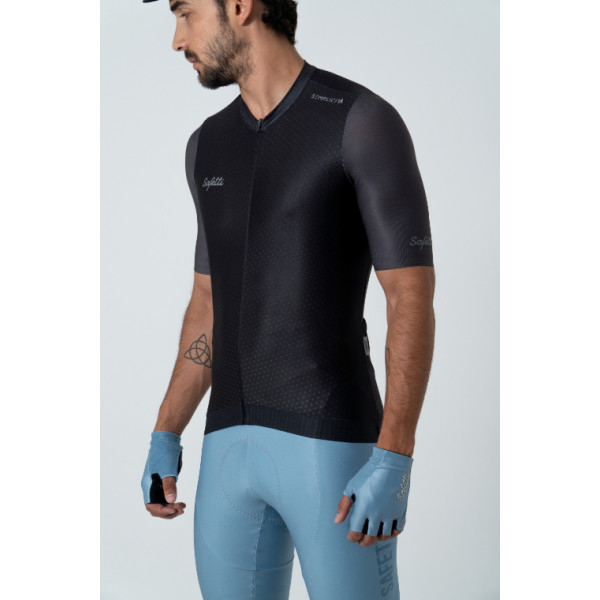 Camisa de ciclismo masc Safetti Semplicitá Nero